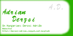 adrian derzsi business card
